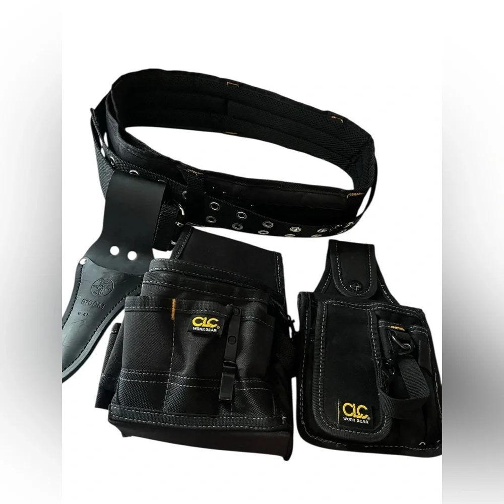 CLC Tool Works & Klein 5 Pc Belt/Tool Pouches Set
